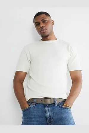 River Island Essentials Slim Fit T-Shirt - Beige