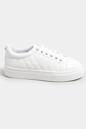 Yours Extra Wide Fit Quilted Lace Up Trainers