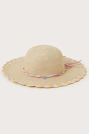 Monsoon Girls Pastel Sequin Floppy Sun Hat