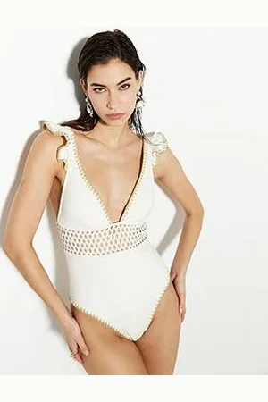 River Island Plunge Cutwork Scuba Swimsuit