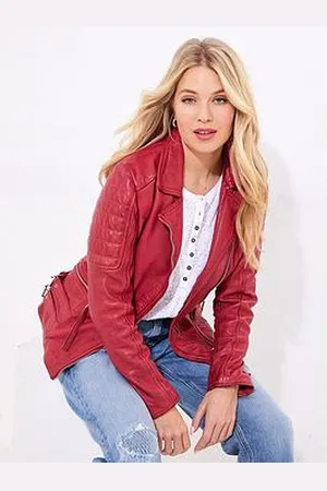 Joe Browns Ruby Leather Collared Biker Jacket