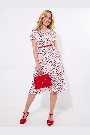 Joe Browns Celia Cherry Print Midi Dress
