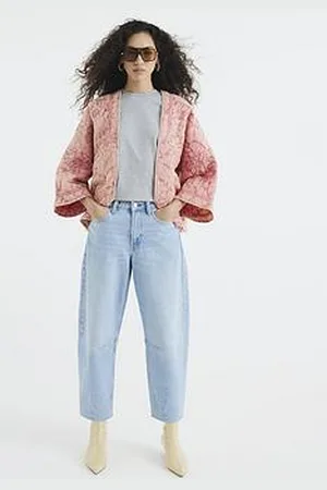 River Island Quilted Floral Oversized Jacket