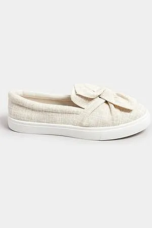 Yours Wide Fit Twist Bow Trainers