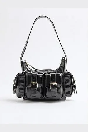 River Island Buckle Pocket Utility Shoulder Bag