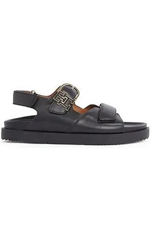 Tommy Hilfiger Leather Emblem Logo Sporty Sandal