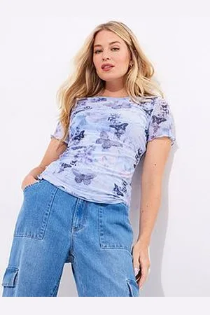 Joe Browns Beautiful Butterfly Short Sleeve Mesh Top