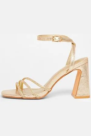 Quiz Diamante Block Heeled Sandal