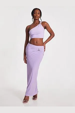 Quiz Lilac Bodycon Maxi Skirt