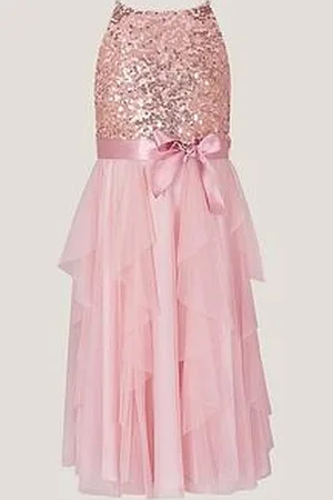 Monsoon Girls Sequin Waterfall Tulle Dress