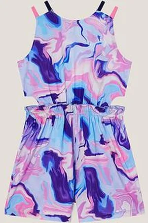 Monsoon Girls Storm Marble Playsuit