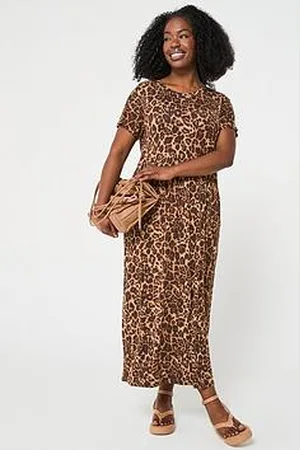 Very Short Sleeve Stretch Midaxi Dress