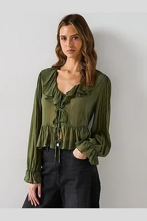 MANGO Ruffled Blouse