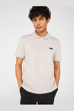 Calvin Klein Pique Tipped Logo Polo Shirt