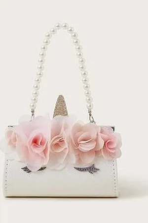 Monsoon Girls Mini Unicorn Pearl Strap Bag