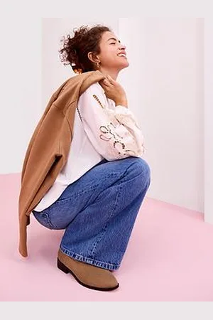 Very Embroidered Sleeve Tie Neck Blouse