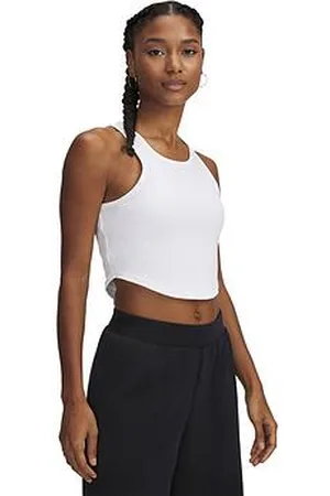 Under Armour Womens Training Rival Rib Cropped Tank - White
