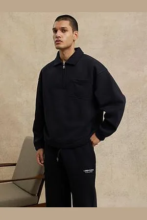 River Island Essential Regular Rugby 1/2 Zip Sweat