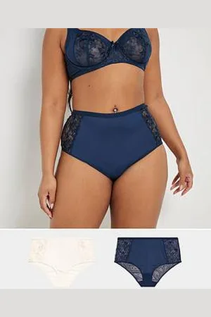 Yours Curve 2 Pack High Waisted Full Brief
