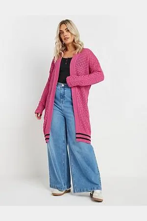 Yours Curve Pointelle Patchwork Cardigan