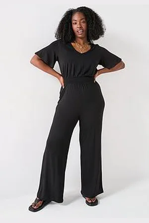 Very Angel Sleeve Jersey Jumpsuit