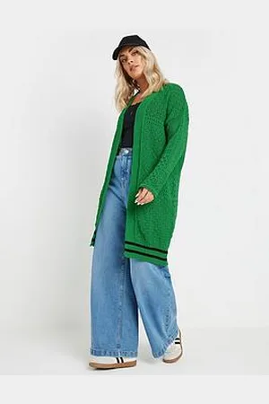 Yours Curve Pointelle Patchwork Cardigan