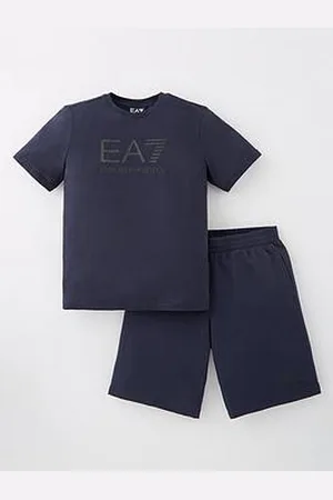 EA7 Boys Visability T-Shirt And Jog Shorts Set