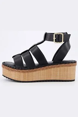 Very Wide Fit Wedge Gladiator Sandals