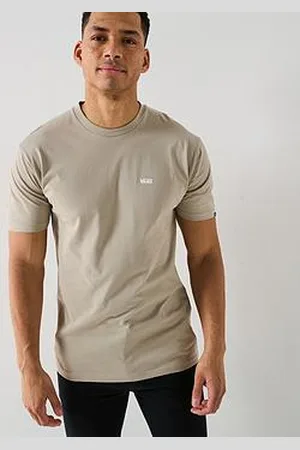 Vans Mens Left Chest Logo T-Shirt - Beige
