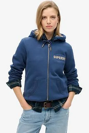 Superdry Luxe Metallic Logo Zip Hoodie