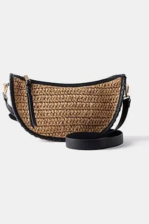 mint&berry Neutral Woven Cross Body Bag