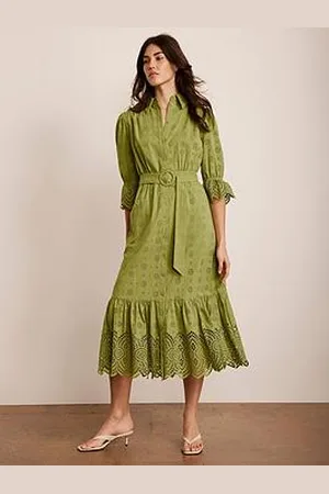 mint&berry Broderie Midi Dress