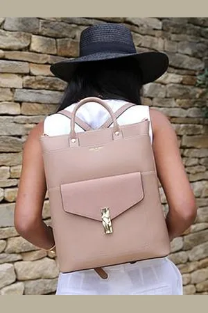 Luella Grey Audrey Mocha Laptop Backpack - Mocha