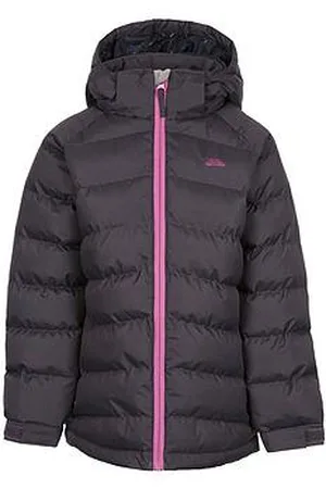 Trespass Girls Amira Padded Printed Lined Quilted Jacket - Black