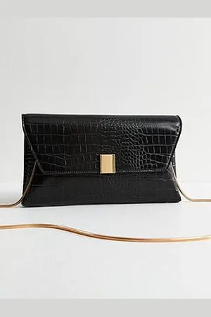 New Look Faux Leather Oversized Clutch Bag
