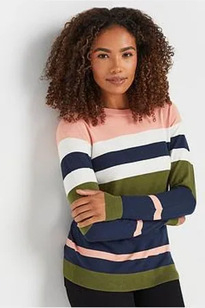 M&Co Striped Crew Neck Jumper