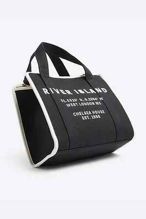 River Island Canvas Embroidered Tote Bag