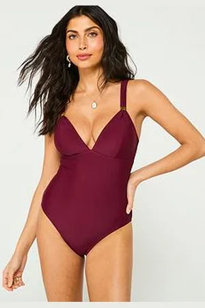 Very Double Strap Ruched Swimsuit