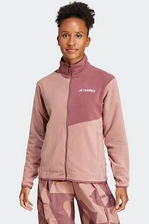 adidas Womens Mountain Full Zip Fleece - Pink
