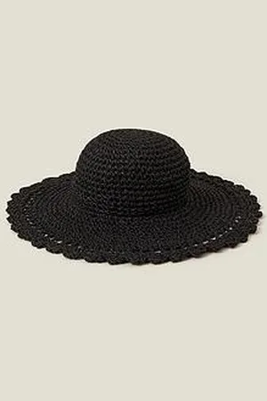 Accessorize Scallop Edge Floppy Hat