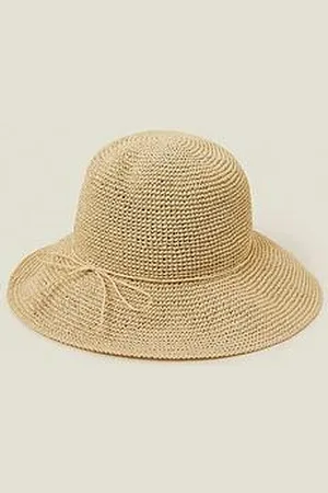 Accessorize Straw Bucket Hat