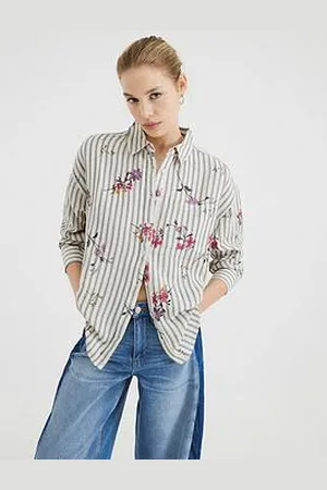 River Island Floral Stripe Shirt