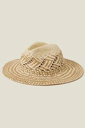 Accessorize Cross Weave Trim Detail Hat