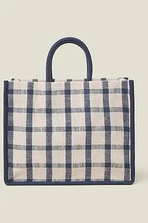 Accessorize Check Textile Handheld Bag