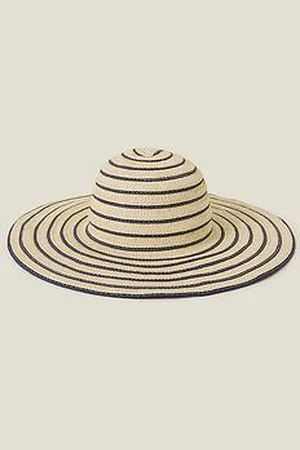 Accessorize Navy Stripe Floppy Hat