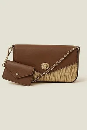 Accessorize Metallic Raffia X Body Bag