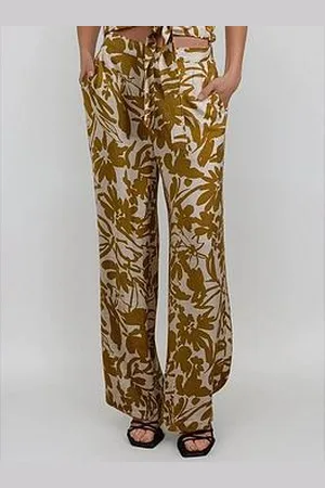 Religion Element Trousers In Bright Floral Print