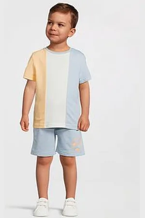 Very Boys Short Sleeve Cut And Sew T-Shirt And Short Set - Orange