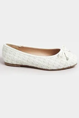 Yours Extra Wide Fit Boucle Ballet Pumps