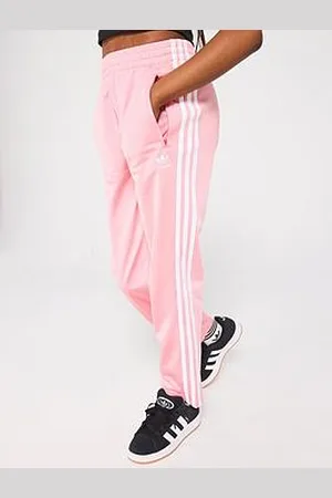 adidas Junior Boys Adicolor Firebird Tracksuit Bottoms - Pink